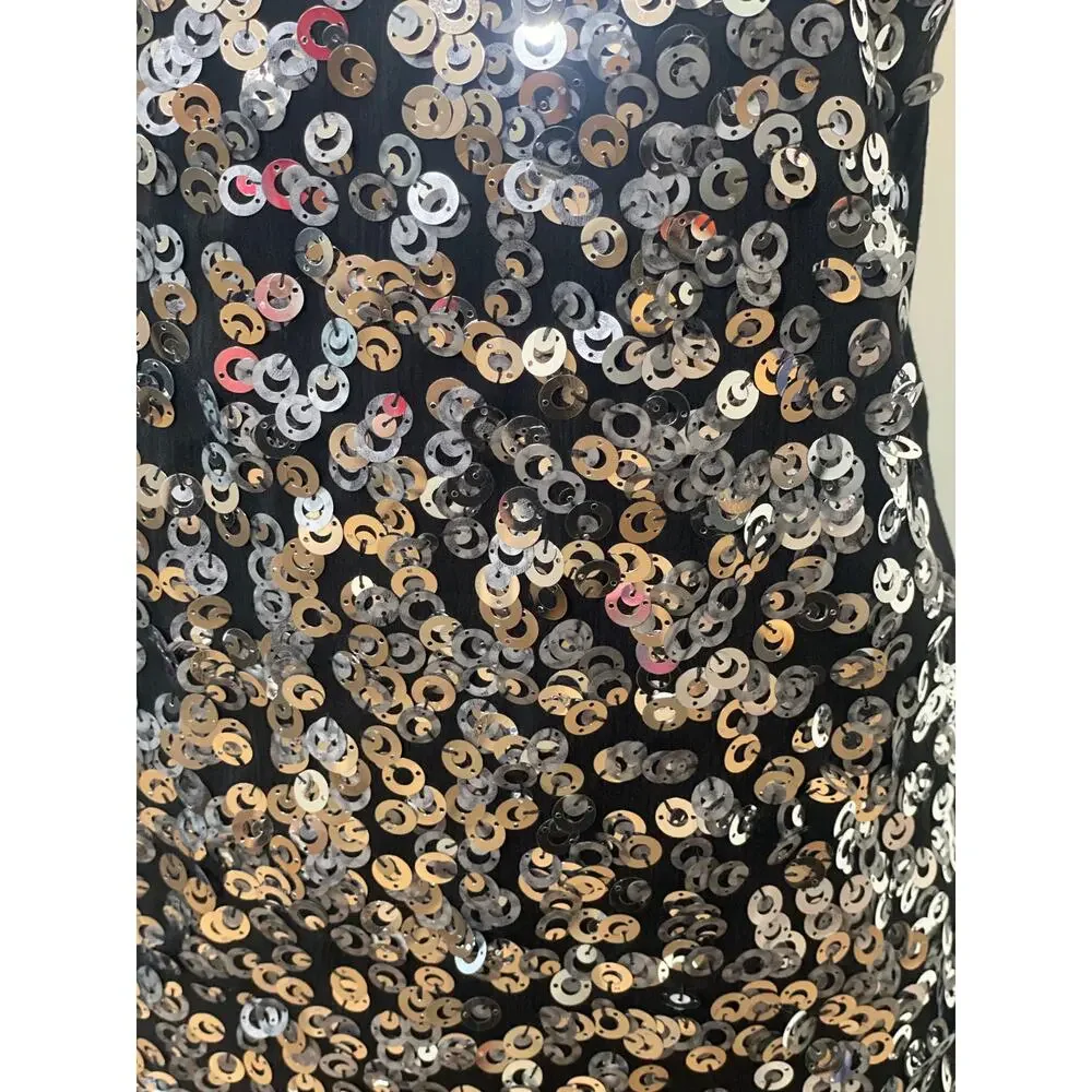 Michael Kors Sleeveless Top – Black with Silver Sequin Detail – Size M - Picture 3 of 7